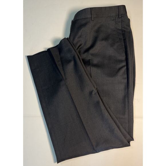 Ermenegildo Zegna Pants Mens 38X29 Gray Wool Dress Slacks Pleated Made in Italy - Picture 10 of 11